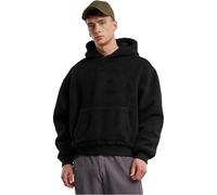 Urban Classics Sudadera con Capucha para Hombre de Gran tamaño, con Capucha para Hombre, de Pelo de Peluche, Corte Grande, Negro, L