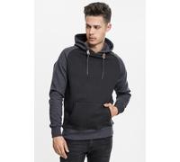 Urban Classics Sudadera con capucha Raglan Contrast Hoody Negro/Cha