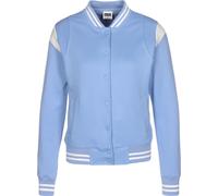 Urban Classics Sudadera con cremallera azul claro / blanco S azul claro / blanco