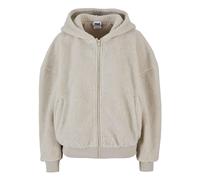 Urban Classics Ladies Oversized Sherpa Zip Hoody Sudadera con Capucha, Wetsand, S para Mujer