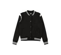 Urban Classics Sudadera con cremallera negro / blanco 158-164 negro / blanco