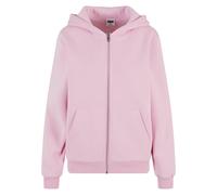 Urban Classics Sudadera con Capucha para Mujer con Cremallera mullida, Sudadera con Cremallera para Mujer, Corte Holgado, Rosa Suave, S