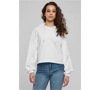 Urban Classics Sudadera corta pesada con capucha para señoras White L
