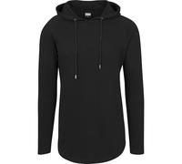 Urban Classics Sudadera Larga Terry para Hombre con Capucha Negro M