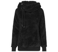Urban Classics Ladies Long Teddy Hoodie Mujer Sudadera con Capucha Negro S 100% poliéster Regular