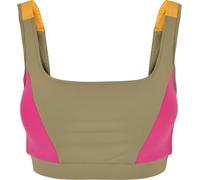 Urban Classics Sujetador Colour Block de mujer Caqui/Violeta claro/Magimango XL