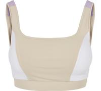Urban Classics Sujetador Colour Block de mujer Softseagrass/White/Lila XL