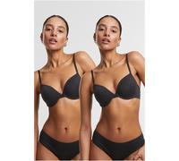 Urban Classics Sujetador de mujer con arosit Sujetador básico de mujer con aroson 2-Pack TB7652A 80B