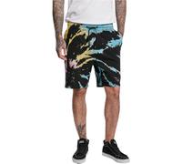 Urban Classics Sweat Tie Dye Batik Shorts Pantalones Cortos, Black, L para Hombre