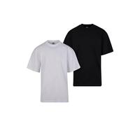 Urban Classics Tall tee 2-Pack Camiseta, Blanco/Negro, XXXL Hombres