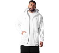 Urban Classics TB014C-Zip Hoody, Sudadera con Capucha Hombre, Blanco (White), L