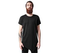 Urban Classics Tb1227-Asymetric Long tee Camisetas largas, Negro, XS Hombres
