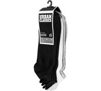 Urban Classics TB1470-00514 Calcetines a la Altura del Tobillo Unisex, Negro/Blanco/Gris, 43-46, 5 pares