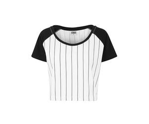 Urban Classics Tb1507-ladies Cropped Baseball tee Camiseta, Multicolor (White/Black 224), M Mujeres