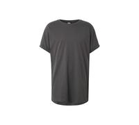 Urban Classics Tb1561-long Shaped Turnup tee T-Shirt, Gris Oscuro, S Hombres