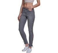 Urban Classics Tb2003-ladies Denim Lace Up Skinny Pants Vaqueros, Gris (Grey 00111), 38 para Mujer