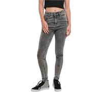 Urban Classics TB2970-Ladies High Waist Skinny Jeans, Pantalones Mujer, Black Heavy Acid Washed, 27W / 30L