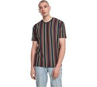 Urban Classics Tb3693-printed Oversized Retro Stripe tee Camiseta, Midnightnavy/Burnedred, L Große Größen Extra Tall para Hombre