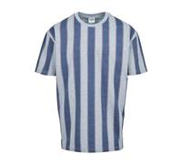 Urban Classics Tb3696-printed Oversized Bold Stripe tee Camiseta, Color Azul Vintage, M para Hombre
