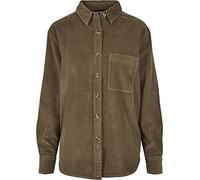 Urban Classics Tb3755-ladies Corduroy Oversized Shirt Camisa, Verde Oliva, 4XL Grande Alto para Mujer