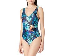 Urban Classics Ladies High Leg Pattern Swimsuit Vriesea Black Talla: XS | Outlet | Mujer | Negro