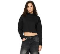 Urban Classics Ladies Cropped Oversized Sweat High Neck Crew Black Talla: S | Outlet | Mujer | Negro