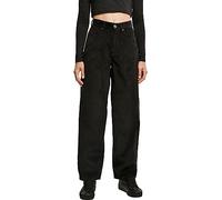 Urban Classics Tb4743-ladies High Waist 90´s Wide Leg Corduroy Pants Pantalones, Negro, XL para Mujer