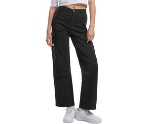 Urban Classics TB6924-Ladies Loose Utility Stretch Twill Pants, Black, 29 Women's