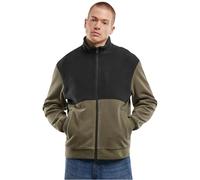 Urban Classics Tb7016-colour Block Polar Fleece Jacket Chaquetas Ligeras, Negro y Verde Oliva, 3XL para Hombre