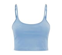 Urban Classics Tb7115-ladies Short Velvet Top Camiseta, Color Azul, XXXXXL Mujeres