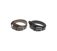 Urban Classics Cinturón de cuero sintético tejido en relieve 2-Pack TB7217A L/XL