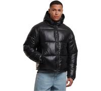 Urban Classics Tb7585-shiny Puffer Jacket With Hood Chaqueta Buffer Hombre (Paquete de 1), Negro, XXXL