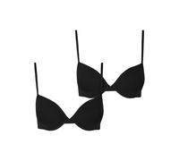 Urban Classics Tb7652a-ladies Basic Cotton Bra 2-Pack Sujetador, Negro y Negro, 75C Mujeres