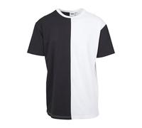 Urban Classics Té de arlequín de Gran tamaño Camiseta, Negro y Blanco, L Große Größen Extra Tall para Hombre