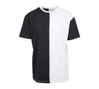 Urban Classics Té de arlequín de Gran tamaño Camiseta, Negro y Blanco, S Grande Alto para Hombre