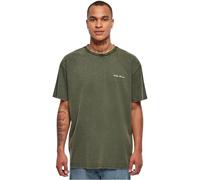 Urban Classics Té de Gran tamaño pequeño Bordado Camiseta, Verde, XL para Hombre