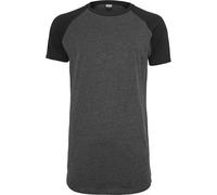 Urban Classics Té Largo de raglán Camiseta, Cha/Blk, S para Hombre