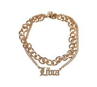Urban Classics Tobillera unisex con colgante de signo del zodiaco, para hombre y mujer, disponible en 12 variantes, longitud de 22 cm o 25 cm, S/M, Hierro, No es una piedra preciosa