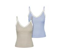 Urban Classics Top beige / azul M beige / azul