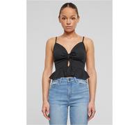 Urban Classics Top con volantes de piqué gofrado para mujer TB6871 4XL