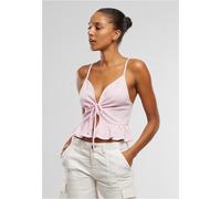 Urban Classics Top con volantes de piqué gofrado para mujer TB6871 XS