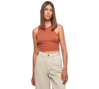 Urban Classics Ladies Cropped Rib Top, Camisa Cami Mujer, Terracotta,
