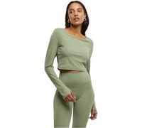 Urban Classics Top Corto Sport Mujer Mujer Camiseta Manga Larga Verde XS