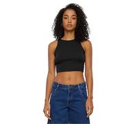 Urban Classics Top de Mujer orgánico Cropped Camiseta sin Mangas, Negro, S