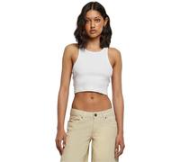 Urban Classics Tb1498-Ladies Cropped Rib Top Camiseta de Tirantes Anchos, Blanco, 3XL Mujeres