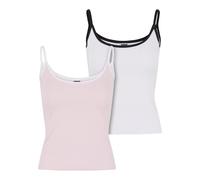 Urban Classics Tb7485a-ladies Contrast Basic Top 2-Pack Camiseta, Blushedrose/White+White/Black, S Mujeres