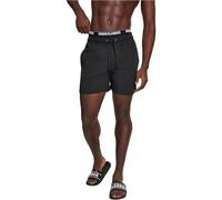 Urban Classics Two In One Swim Shorts, Pantalones Cortos Hombre, Negro (Blk/Blk/Wht 00703), Small