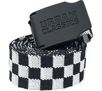 Urban Classics UC Canvas Belt-Tabla de Control (150 cm) Cinturón, Multicolor (Checkerboard 00826) Unisex Adulto