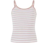 Urban Classics Uck7457-girls Striped Rib Basic Top Camiseta, Blanco/Rosa Polvo, 122-128 para Niñas