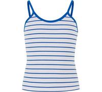 Urban Classics Uck7457-girls Striped Rib Basic Top Camiseta, Blanco y Azul Real, 146-152 para Niñas